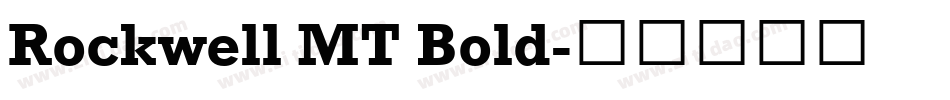 Rockwell MT Bold字体转换